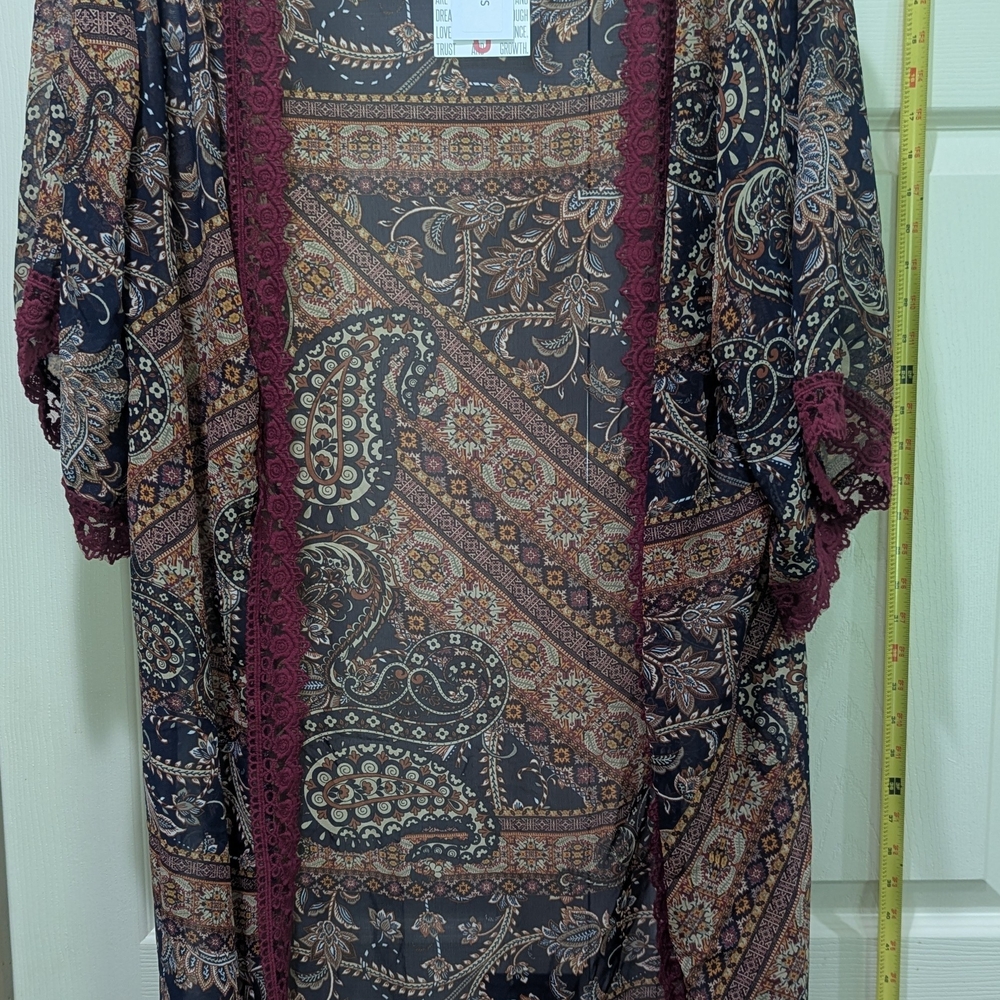 LuLaRoe Red and Blue Cape with Elegant Flow NWT - Size S  Style "Chloe"